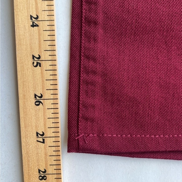 Paul Smith Jeans 100% Cotton Button Fly Burgundy Oxblood Size 32R - Picture 10 of 10